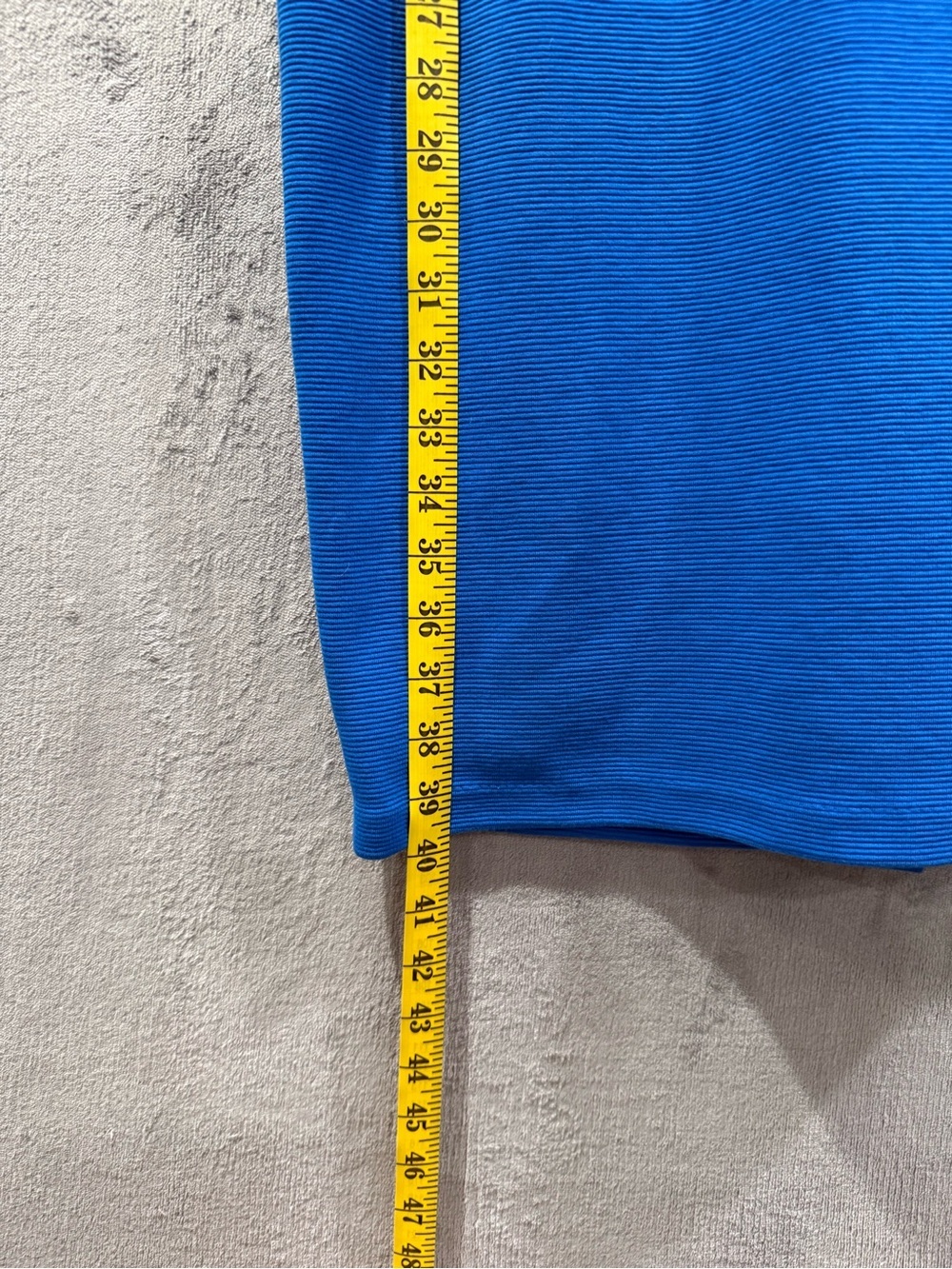 Boden Mia Ottoman Ribbed Blue Shift Dress Size 6R 3/4 Sleeve Pockets EUC - Picture 5 of 11